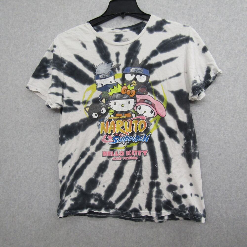 Mens Black White Graphic T Shirt Size M Short Sleeve Round Neck Daily Casual